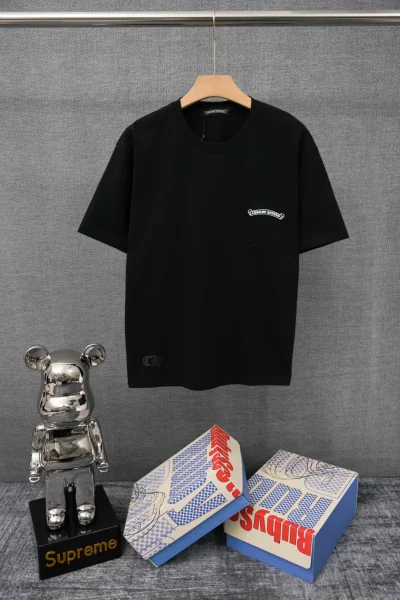 Chrome Hearts T-Shirt Vorderansicht Schwarz