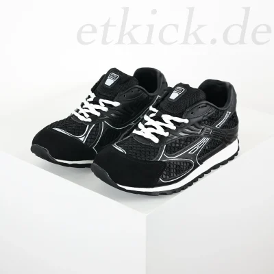 BV Orbit Mesh Retro Laufschuhe aus Mesh – Schwarz-Weiß im Retro-Stil