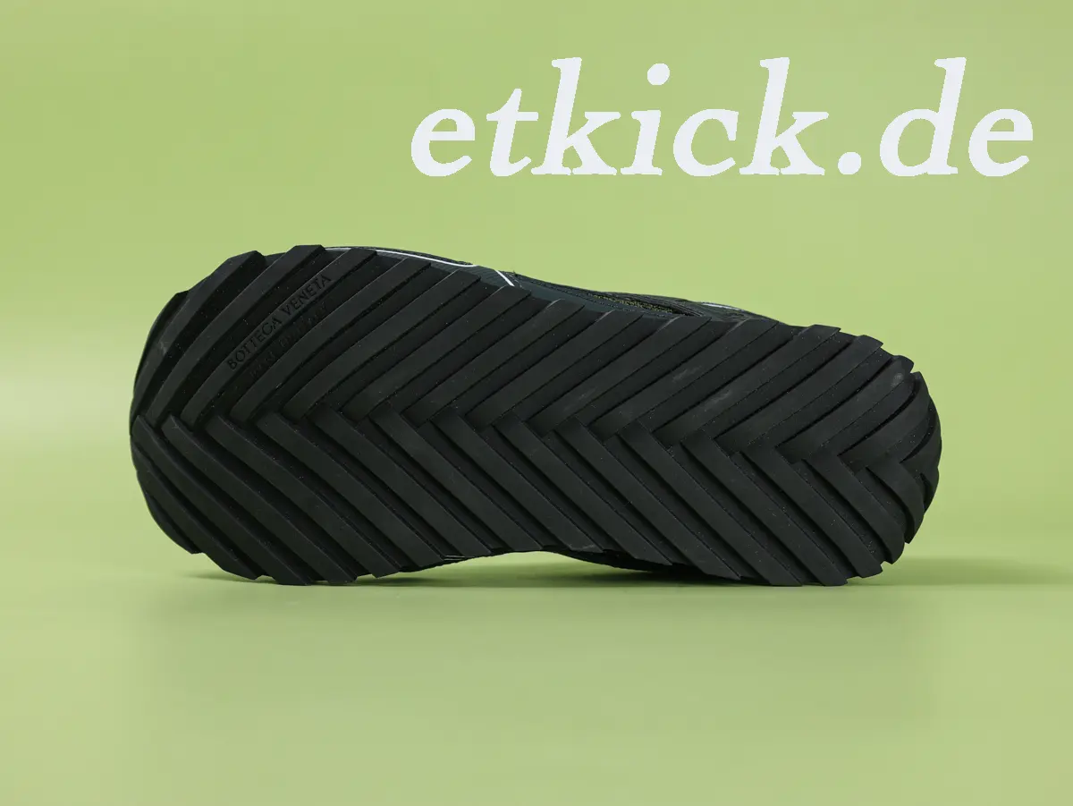 Bottega Veneta Orbit Retro-Laufsneaker Dunkelgrün mit Netzgewebe und Wildleder-Besätzen – Bild 8