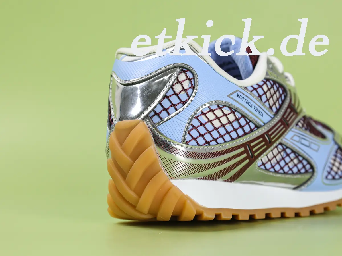 Bottega Veneta Orbit Sneaker Hellblau Metallic Silber – Bild 5