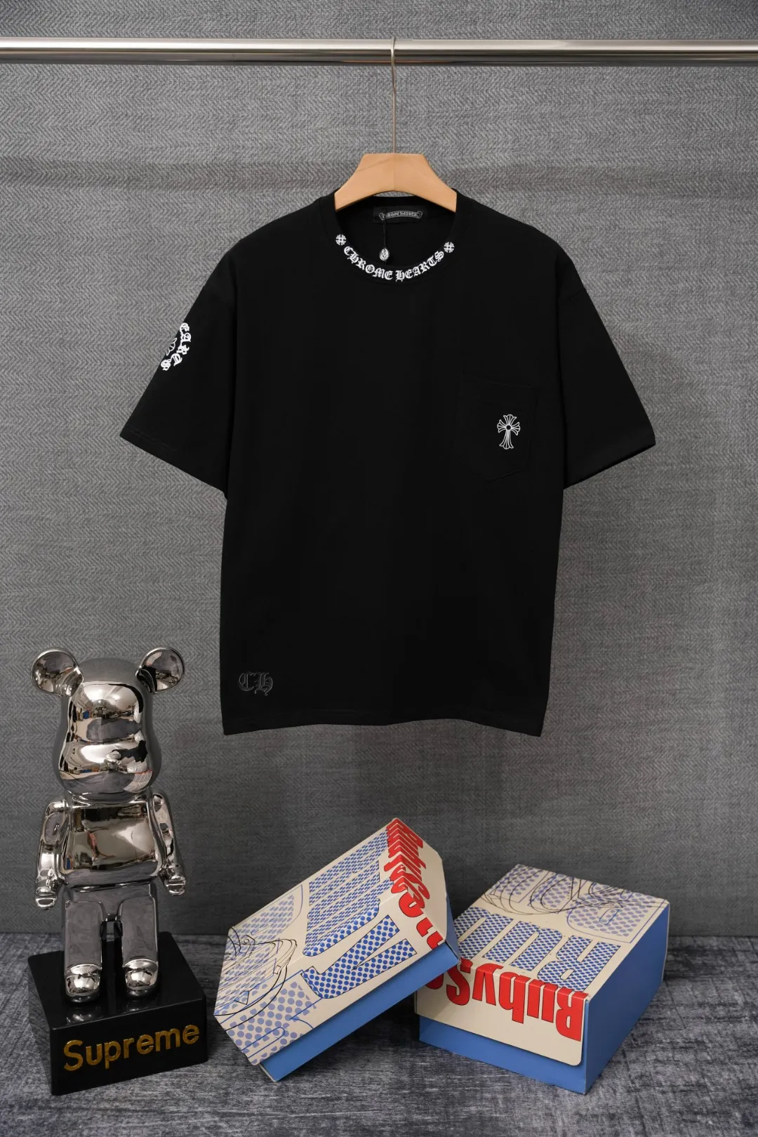 Chrome Hearts – Vorderansicht Schwarz