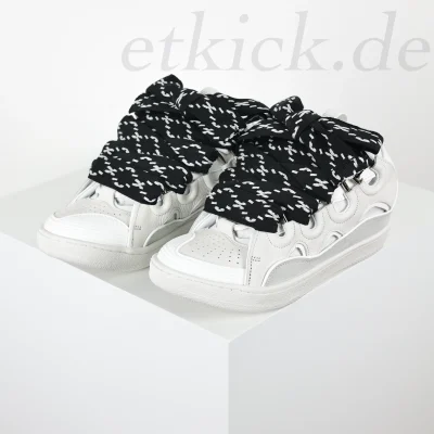 Curb Sneaker Weiß mit schwarz-weißem Webband
