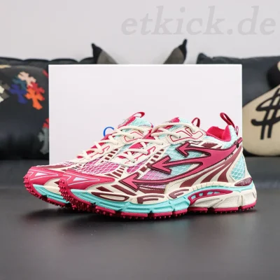 OFF-WHITE Ow Be Right Back Schnürschuhe mit runder Zehenpartie, Fuchsia