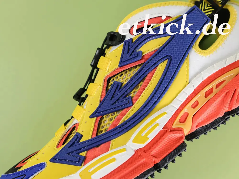 Off-White Be Right Back Open Sneaker Gelb-Königsblau-Rot – Bild 14