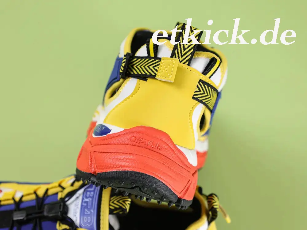 Off-White Be Right Back Open Sneaker Gelb-Königsblau-Rot – Bild 12