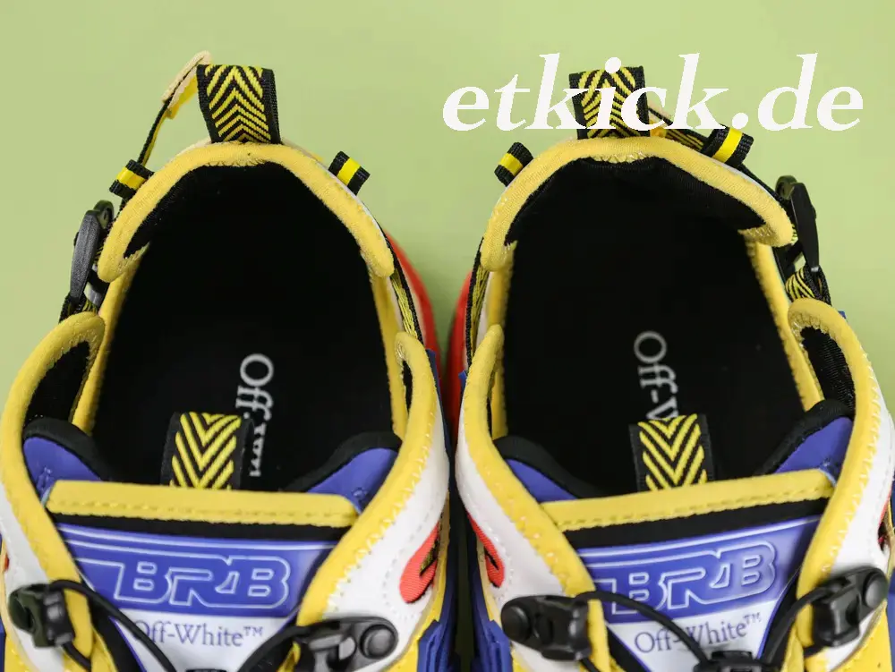 Off-White Be Right Back Open Sneaker Gelb-Königsblau-Rot – Bild 11