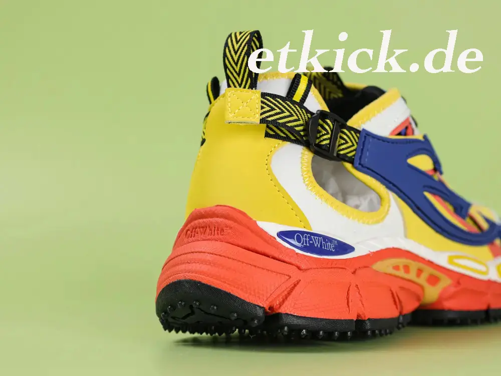 Off-White Be Right Back Open Sneaker Gelb-Königsblau-Rot – Bild 4