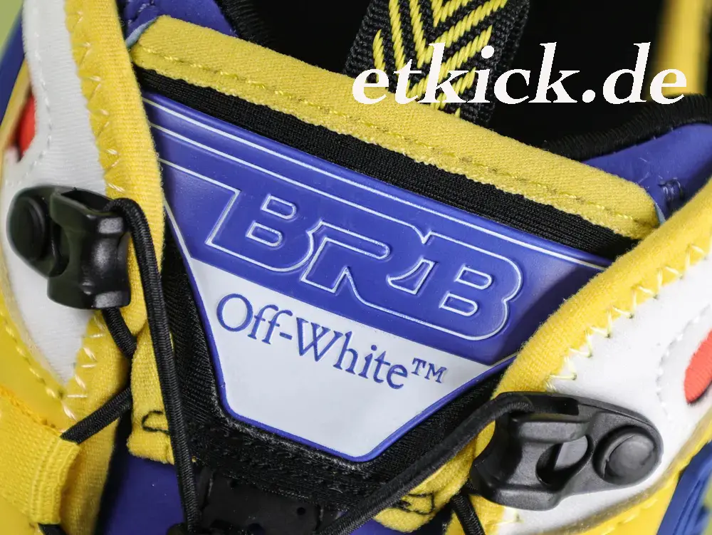 Off-White Be Right Back Open Sneaker Gelb-Königsblau-Rot – Bild 8