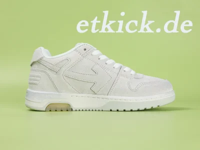 Off-White Out Of Office Hellgrau Wildleder