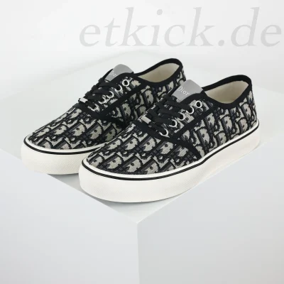 Saltwind Twill Jacquard Canvas-Schuhe, schwarz-weiß