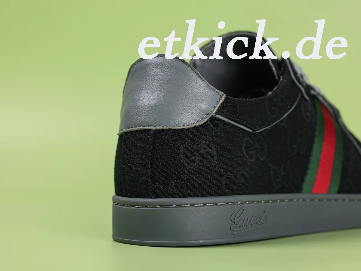 Schwarze Stretch-Sneaker für Herren aus GG-Canvas – Bild 4