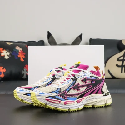 OFF-WHITE Ow Be Right Back Schnürschuhe mit runder Zehenpartie, Magenta