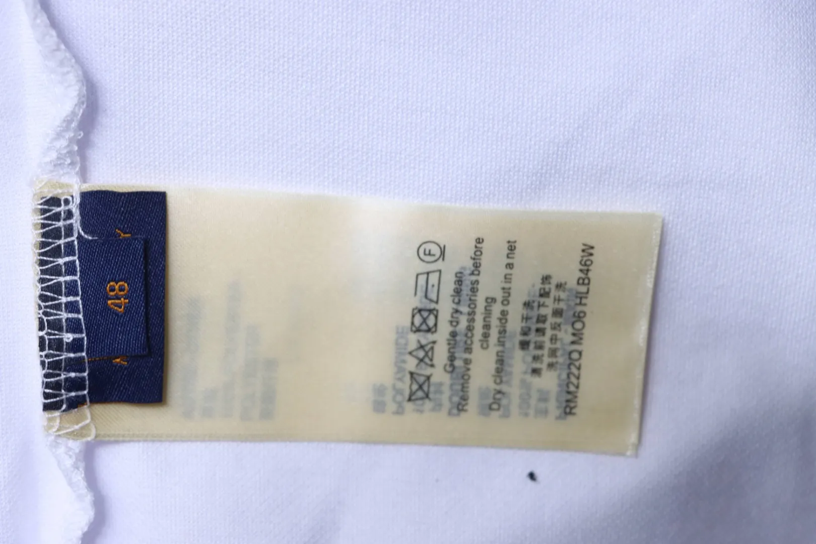 Louis Vuitton Pflegeetikett