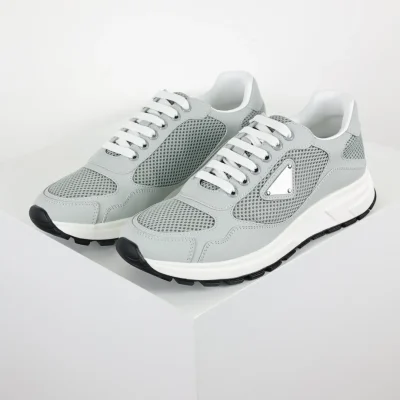 Re-Nylon Prax Leder-Freizeitschuhe in Korallengrün Mesh