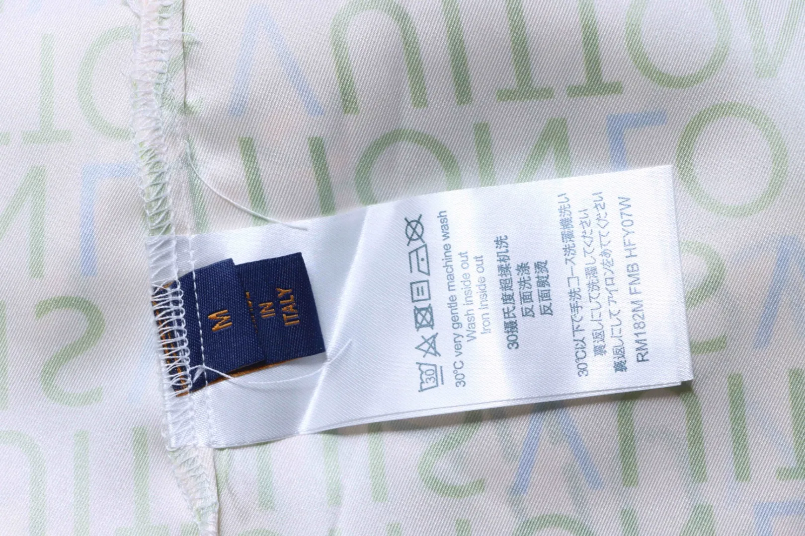 Louis Vuitton Pflegeetikett