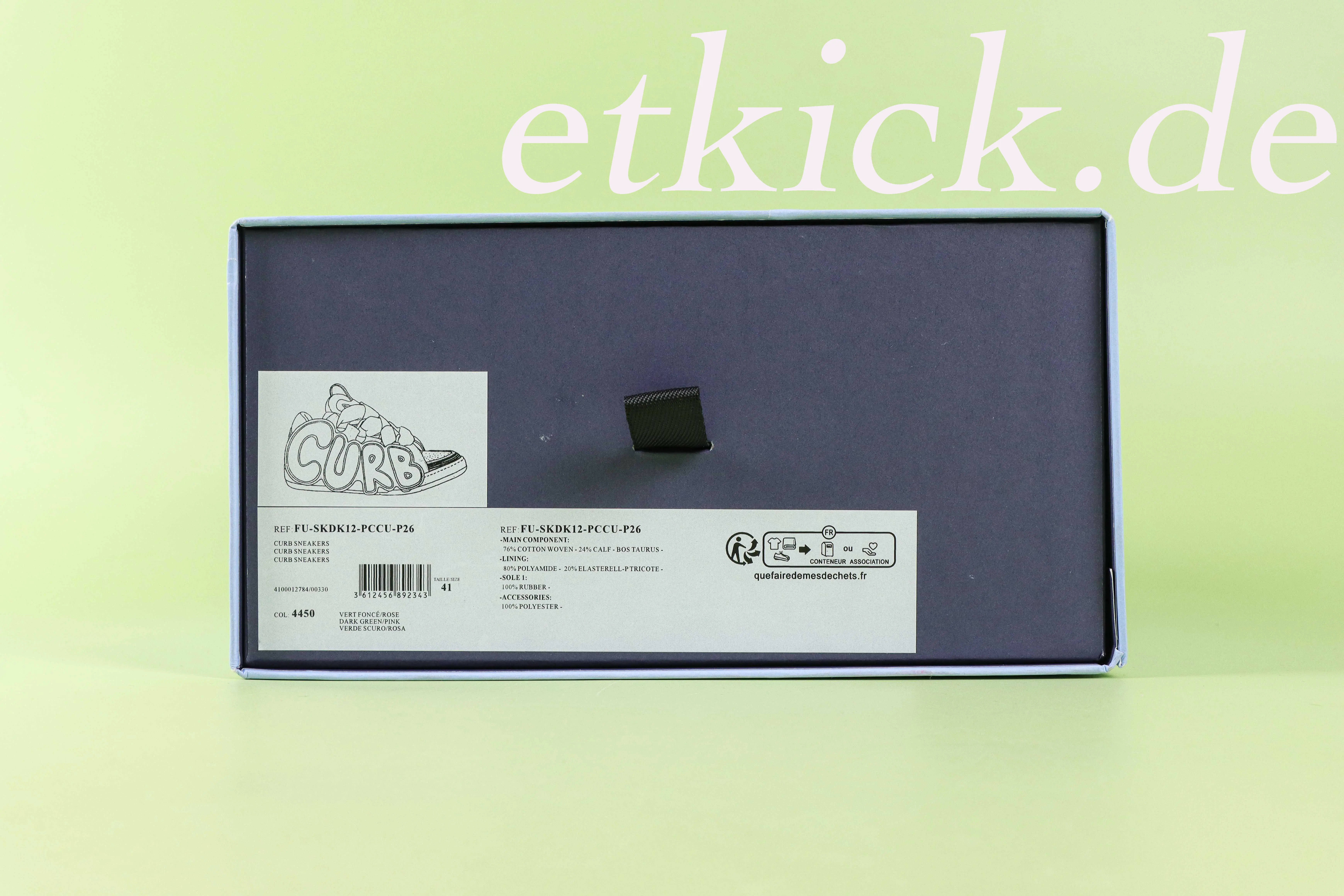 Curb Patch Leder-Sneaker Grau-Rosa-Grün FUSKDK12PCCUP26 – Bild 13