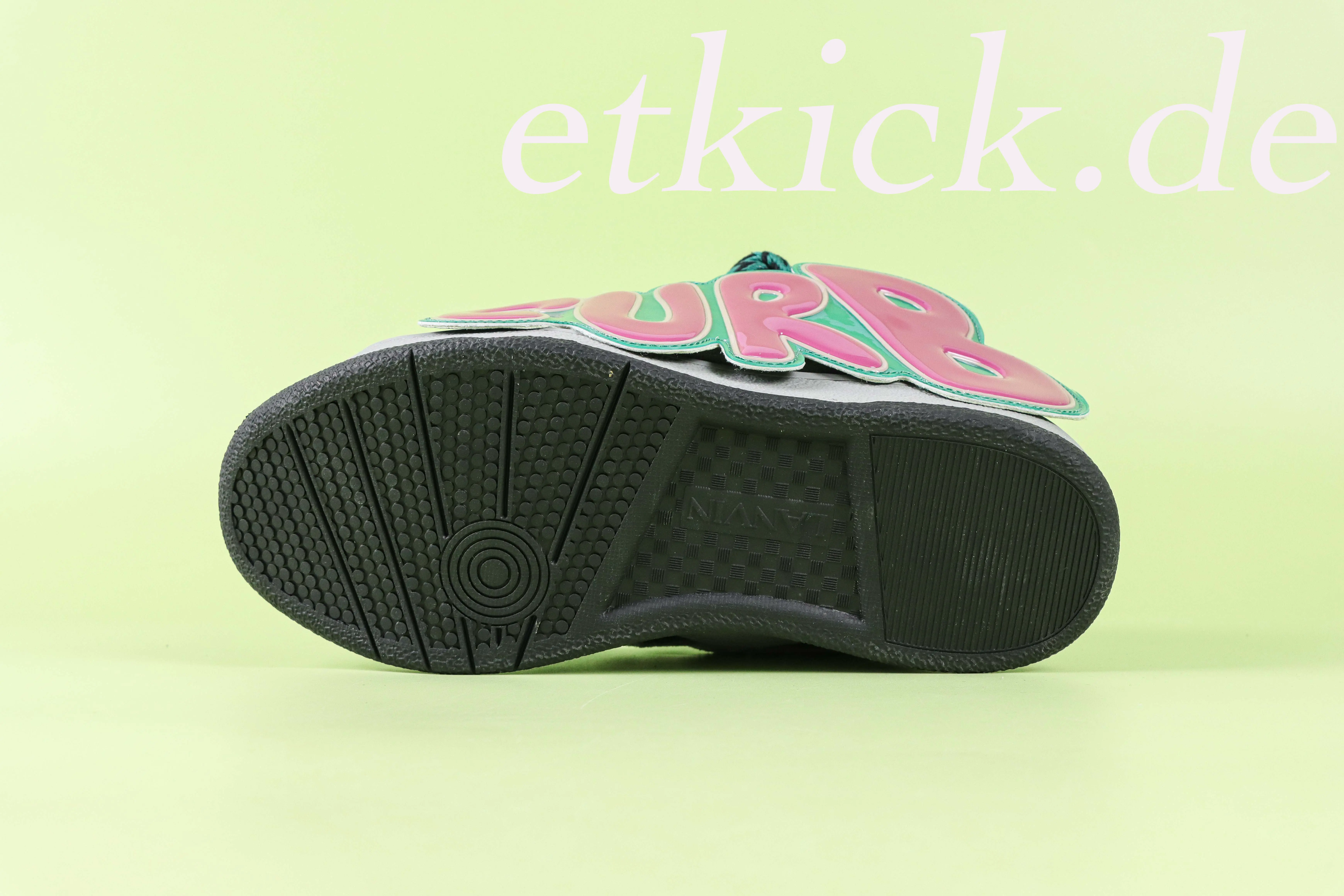 Curb Patch Leder-Sneaker Grau-Rosa-Grün FUSKDK12PCCUP26 – Bild 3