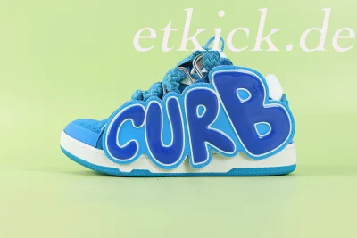 Curb Patch Light Blue Low Top Sneakers
