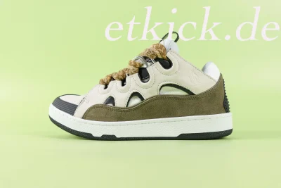 Curb Sneakers Weiß und Khaki