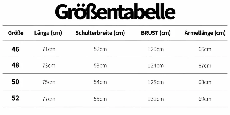 Größentabelle