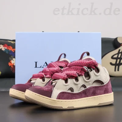 L@nv1n Leder Curb Beige Burgundy Herren