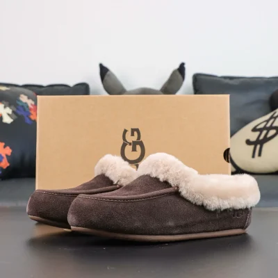 UGG Ansley Mules – Dusted Cocoa Dunkelbraun